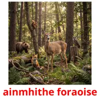 ainmhithe foraoise billedkort for børn med billeder