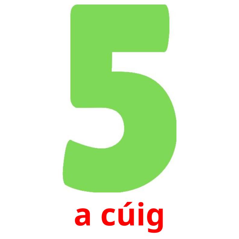 a cúig picture flashcards