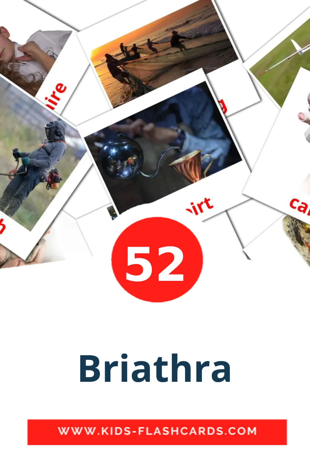 52 Briathra Picture Cards for Kindergarden in irish