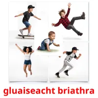 gluaiseacht briathra Bildkarten für Kinder