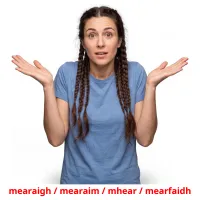 mearaigh / mearaim / mhear / mearfaidh Tarjetas didacticas