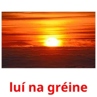 luí na gréine picture flashcards