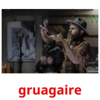 gruagaire bildkort för barn