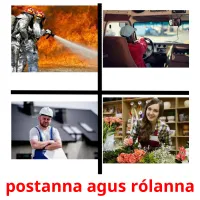 postanna agus rólanna bildkort för barn