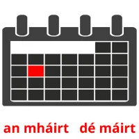 an mháirt   dé máirt picture flashcards