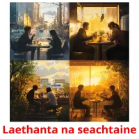 Laethanta na seachtaine picture flashcards