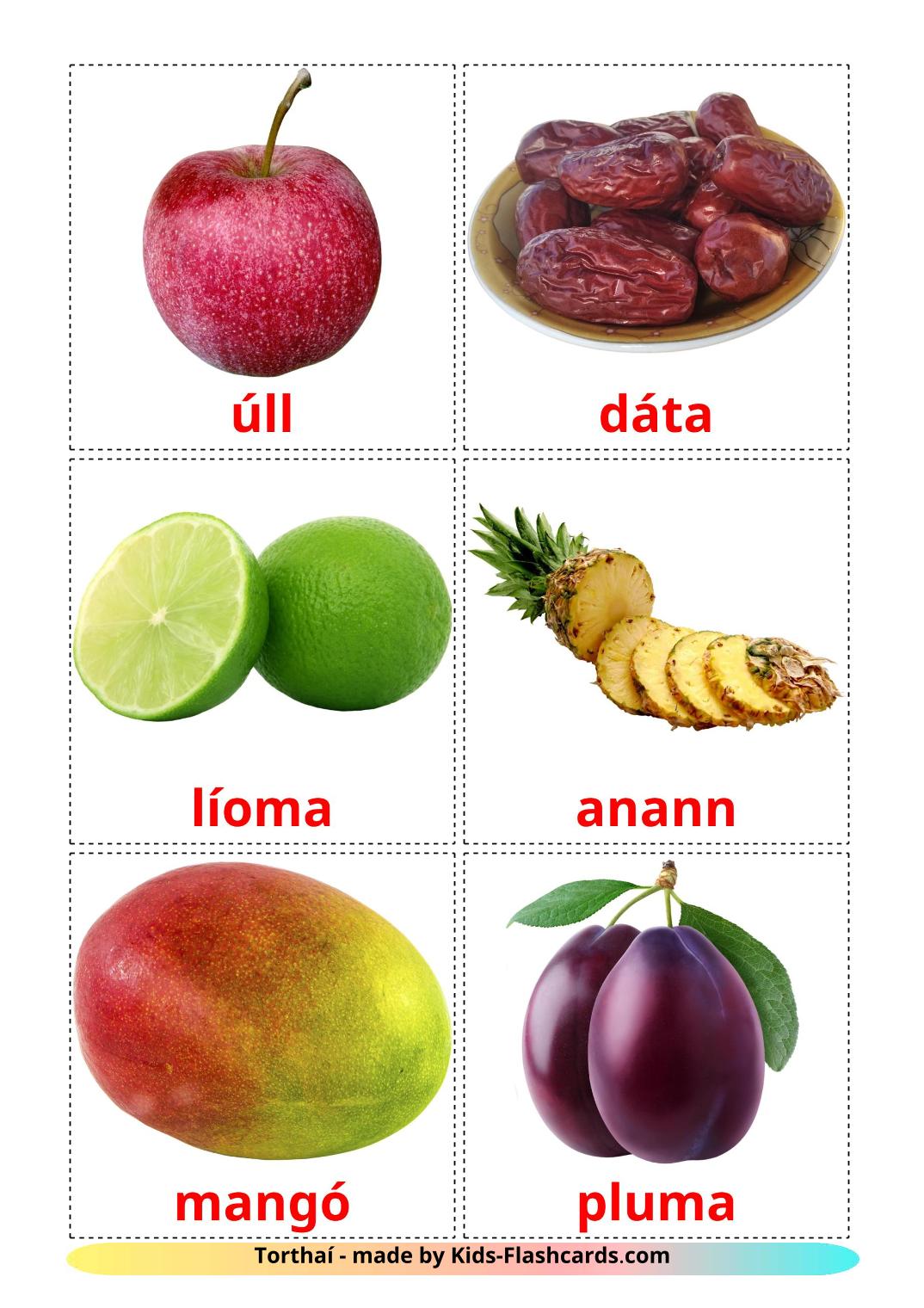 Fruit  - 20 gratis printbare ierse kaarten