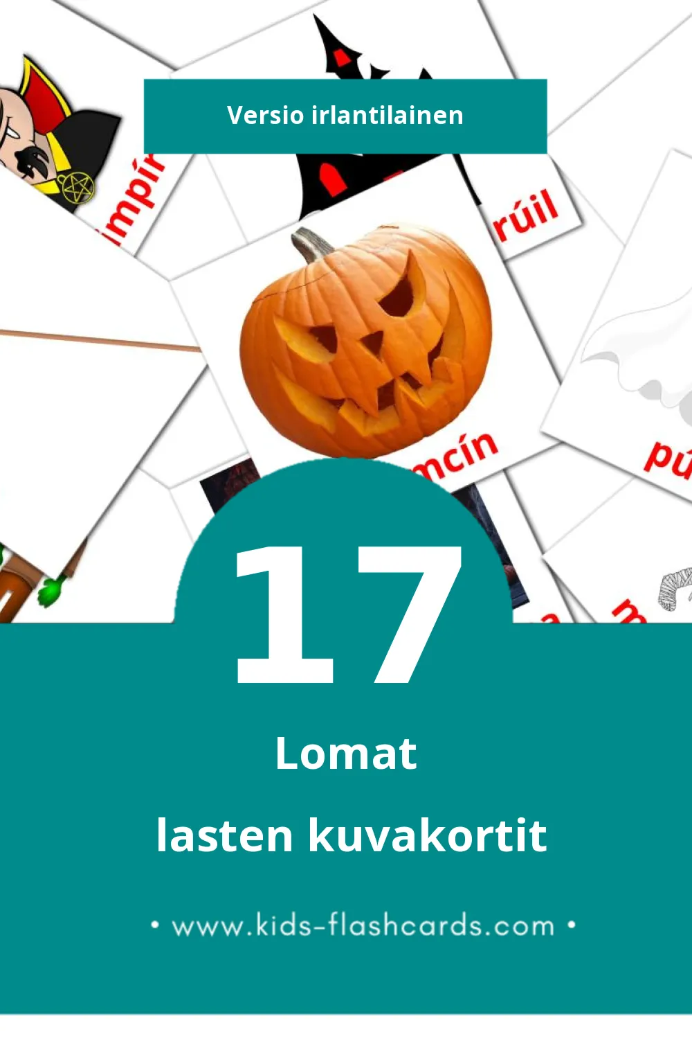 Ocaidí Speisialta lasten kuvakortit pikkulapsille (17 korttia Irlantilaiseksi)