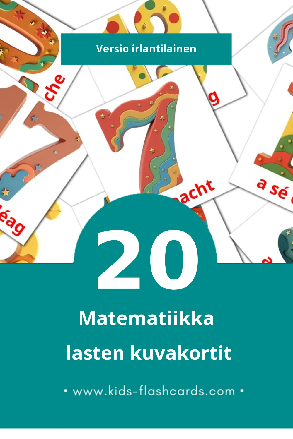 irishg lasten kuvakortit pikkulapsille (20 korttia Irlantilaiseksi)