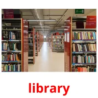 library Bildkarten für Kinder