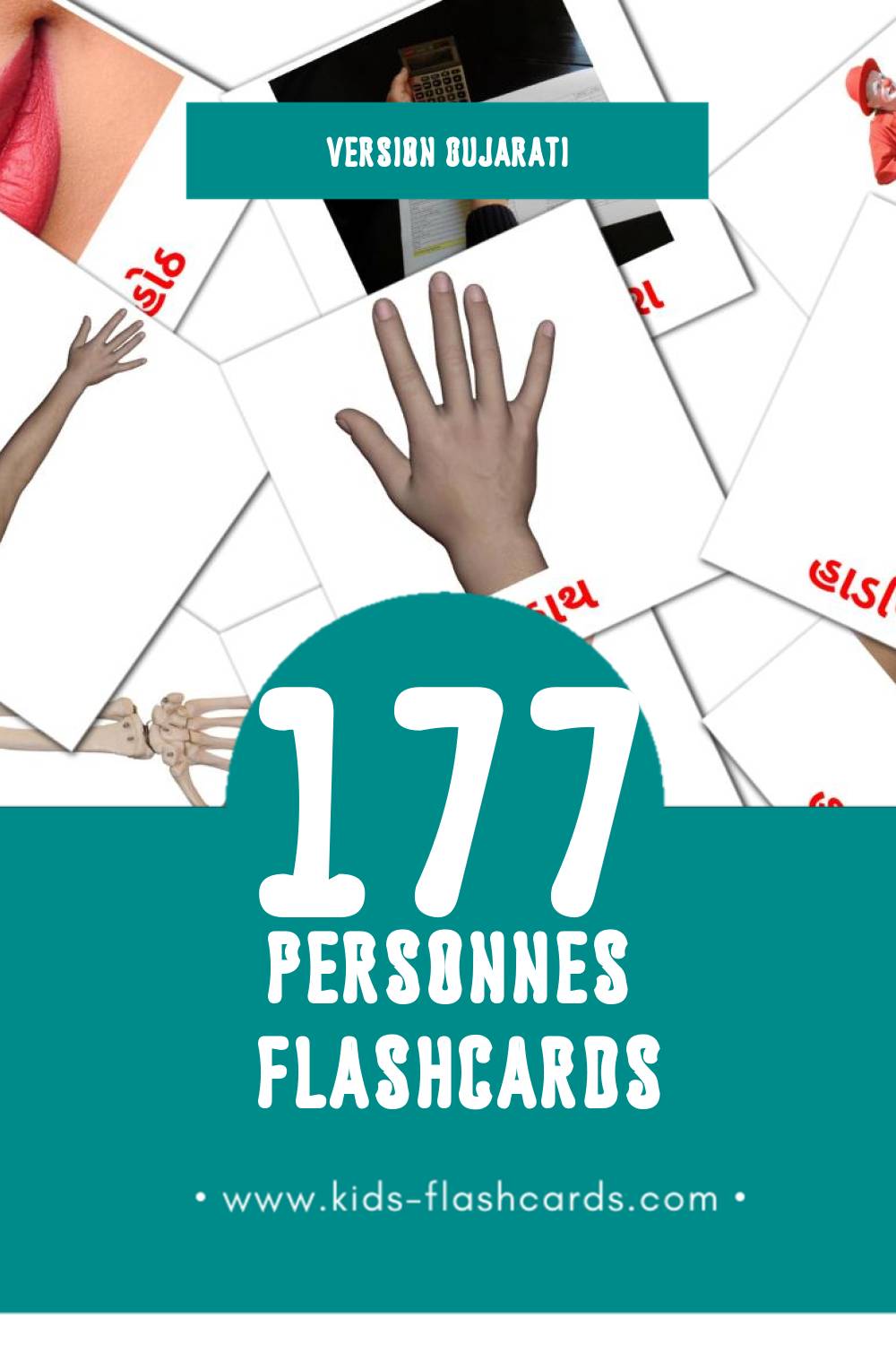 Flashcards Visual લોકો pour les tout-petits (78 cartes en Gujarati)