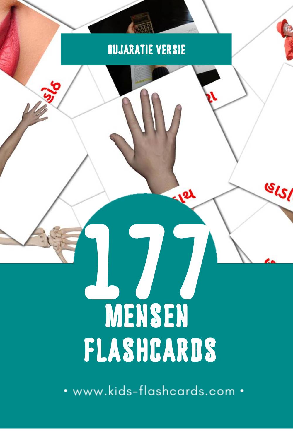 Visuele લોકો Flashcards voor Kleuters (177 kaarten in het Gujarati)
