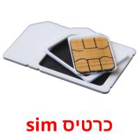 כרטיס sim picture flashcards