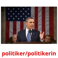 politiker/politikerin Tarjetas didacticas