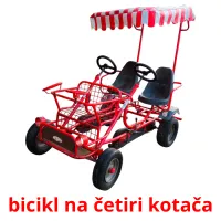 bicikl na četiri kotača Bildkarteikarten