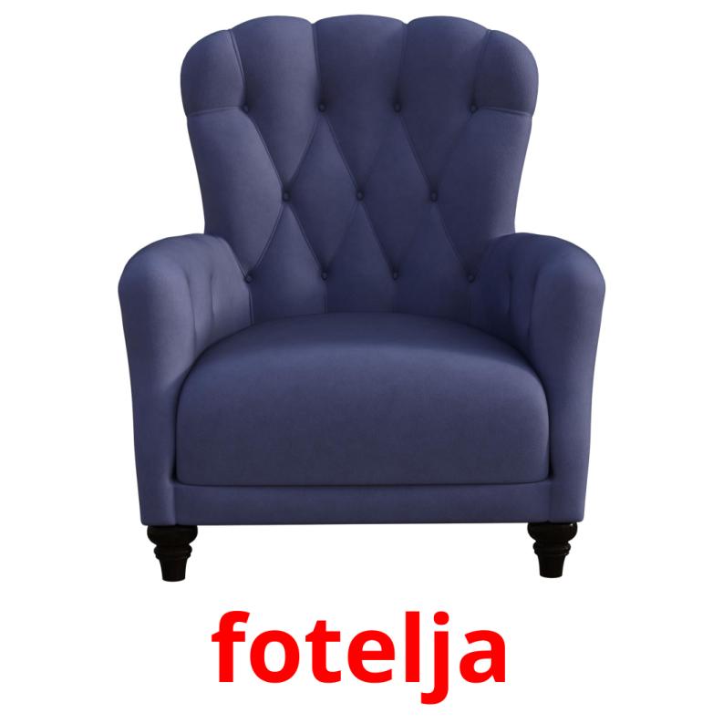 fotelja picture flashcards