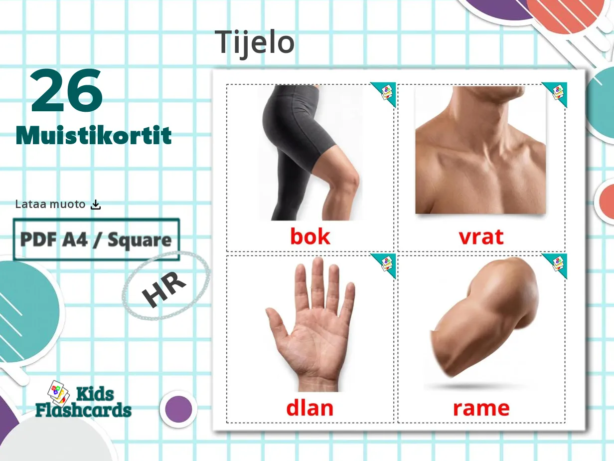 ILMAINEN Kehon Osat Lasten Kuvakortta PDF muodossa Kroaattiksi ilmainen-kehon-osat-lasten-kuvakortta-pdf-muodossa-kroaattiksi