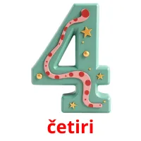 četiri picture flashcards