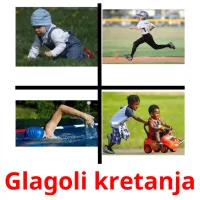 Glagoli kretanja flashcards illustrate