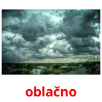 oblačno picture flashcards