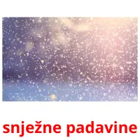 snježne padavine picture flashcards