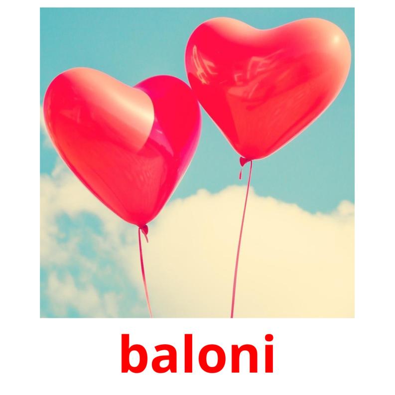 baloni picture flashcards