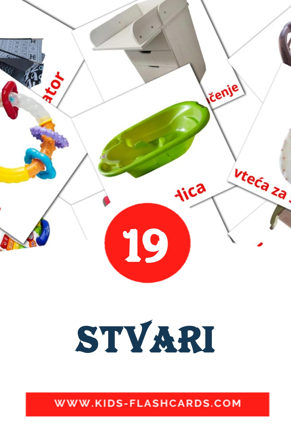 19 Stvari Picture Cards for Kindergarden in croatian