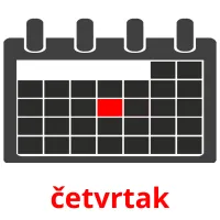 četvrtak picture flashcards