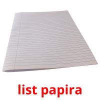 list papira picture flashcards