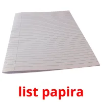 list papira picture flashcards