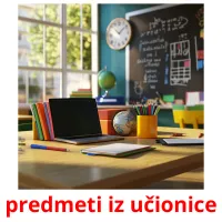 predmeti iz učionice picture flashcards