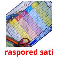 raspored sati picture flashcards