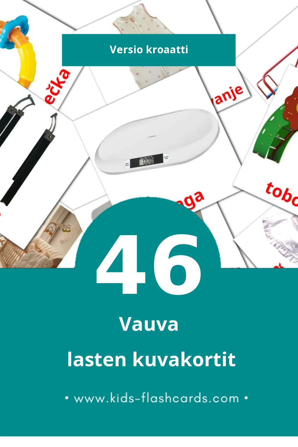beba lasten kuvakortit pikkulapsille (46 korttia Kroaattiksi)