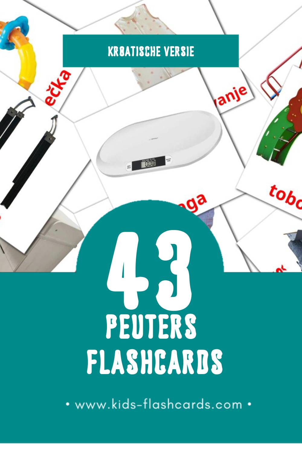 Visuele beba Flashcards voor Kleuters (43 kaarten in het Kroatisch)