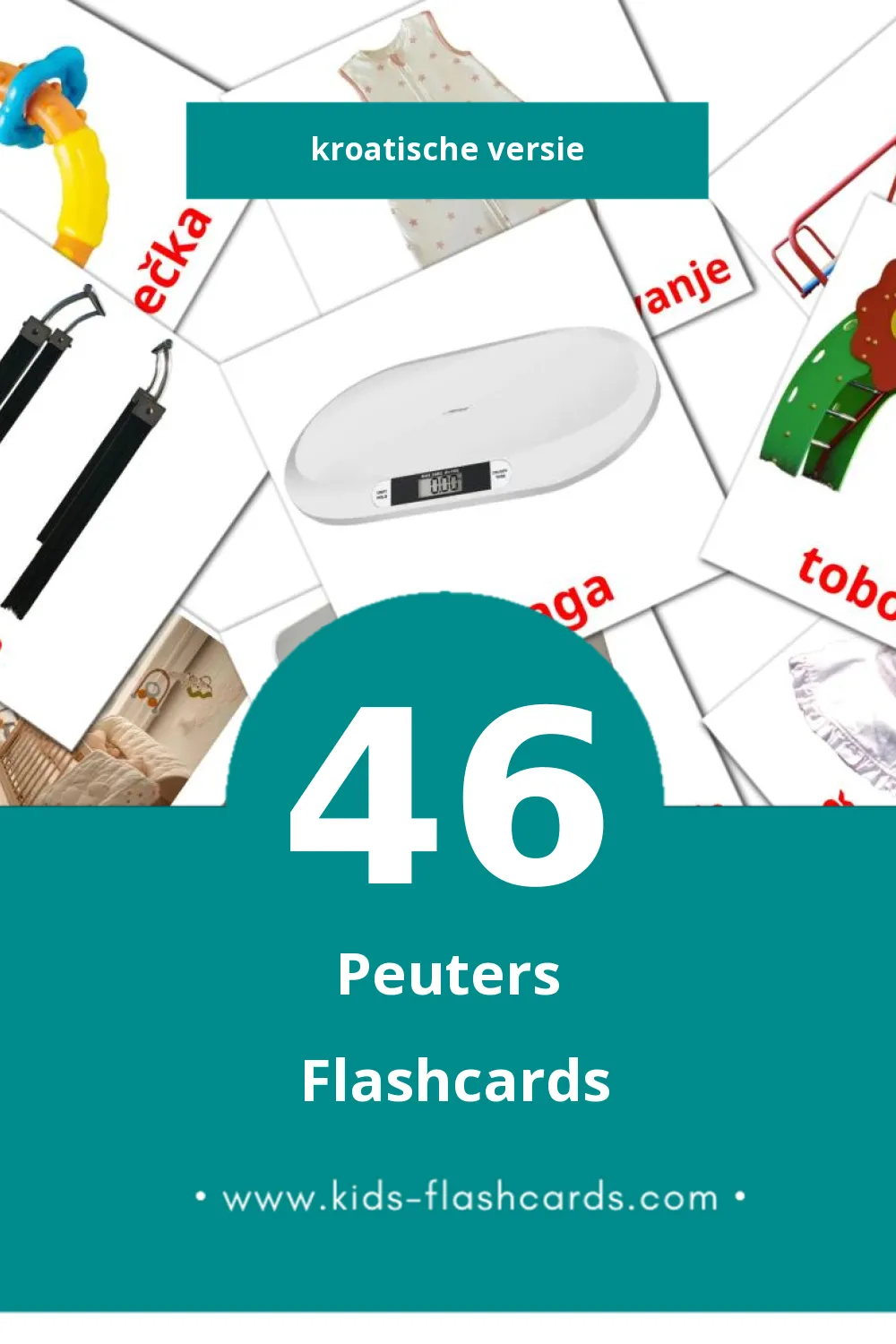 Visuele beba Flashcards voor Kleuters (46 kaarten in het Kroatisch)