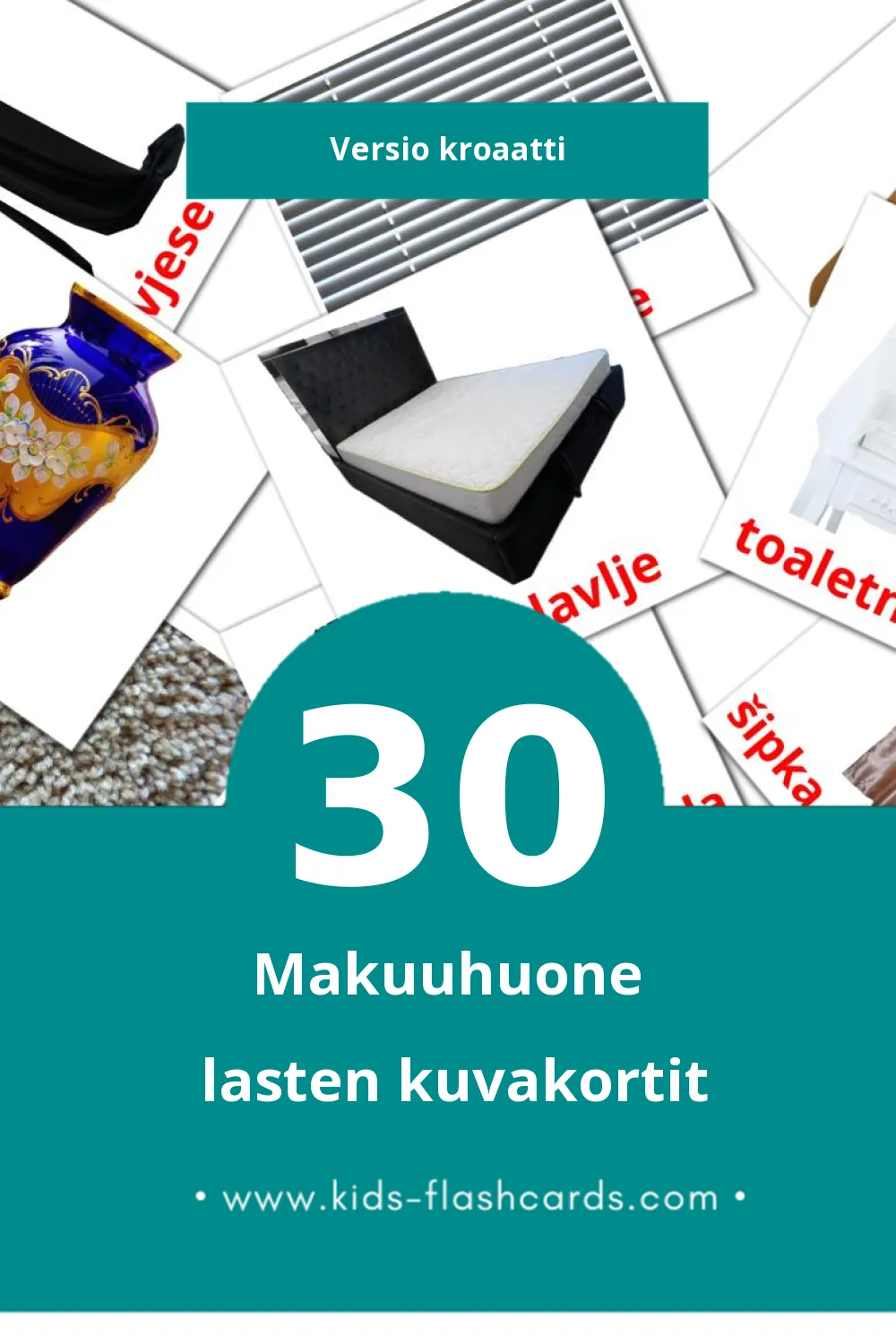 spavaća soba lasten kuvakortit pikkulapsille (30 korttia Kroaattiksi)