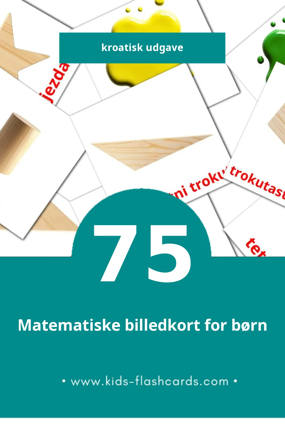 Visuelle billedkort for børn om Boje i oblici til småbørn (75 kort på Kroatisk)