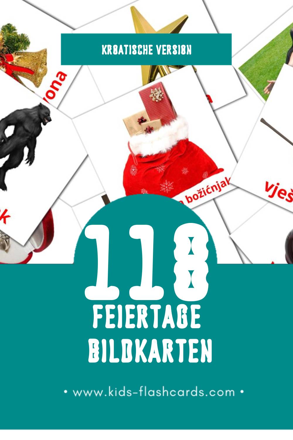 Visual Praznik Flashcards für Kleinkinder (118 Karten in Kroatisch)