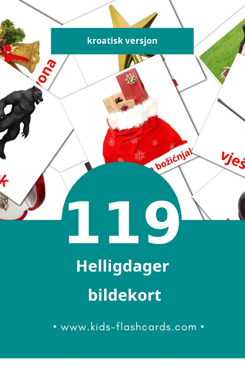 Visuelle Praznik bildekort for småbarn (119 kort på Kroatisk)