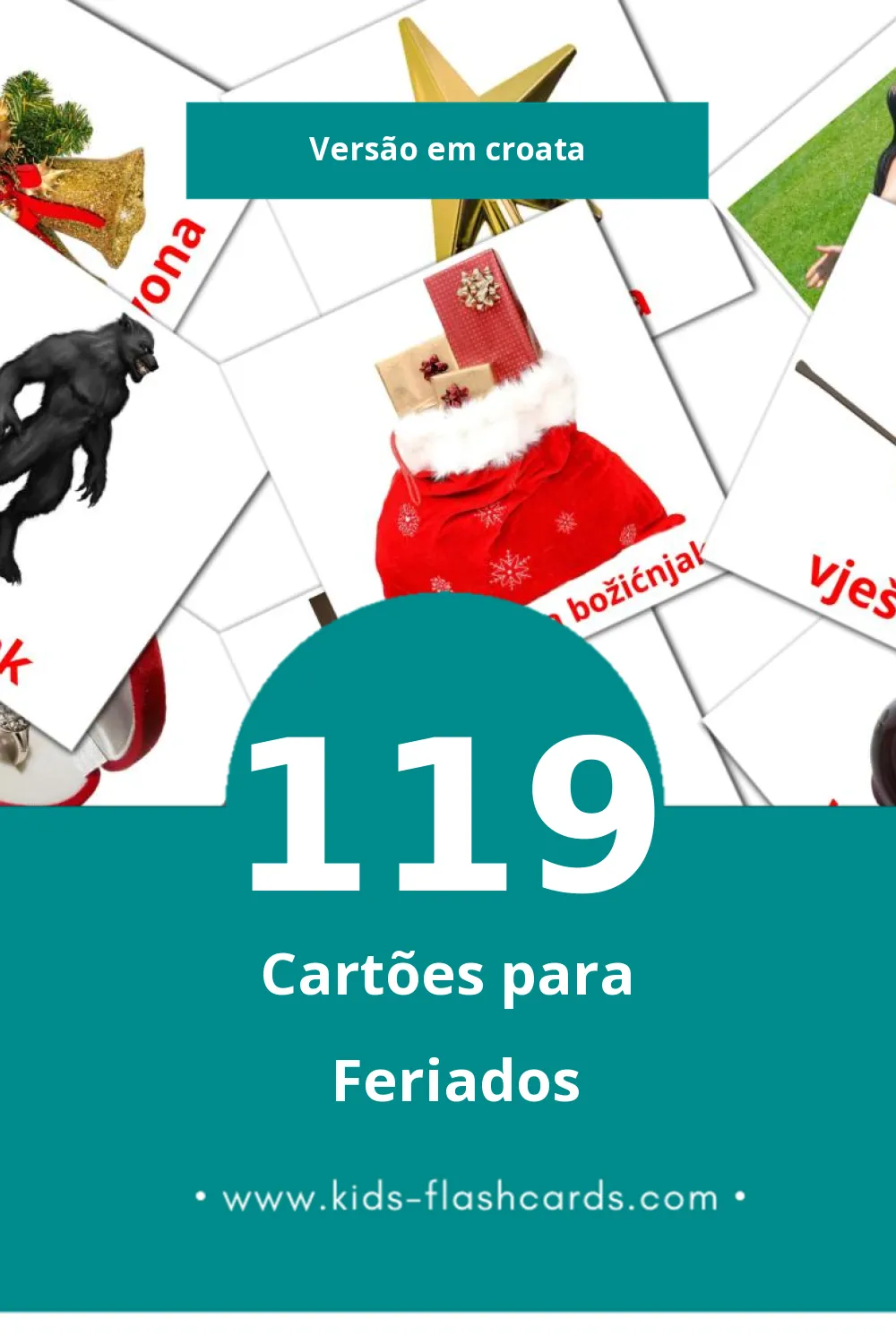 Flashcards de Praznik Visuais para Toddlers (119 cartões em Croata)