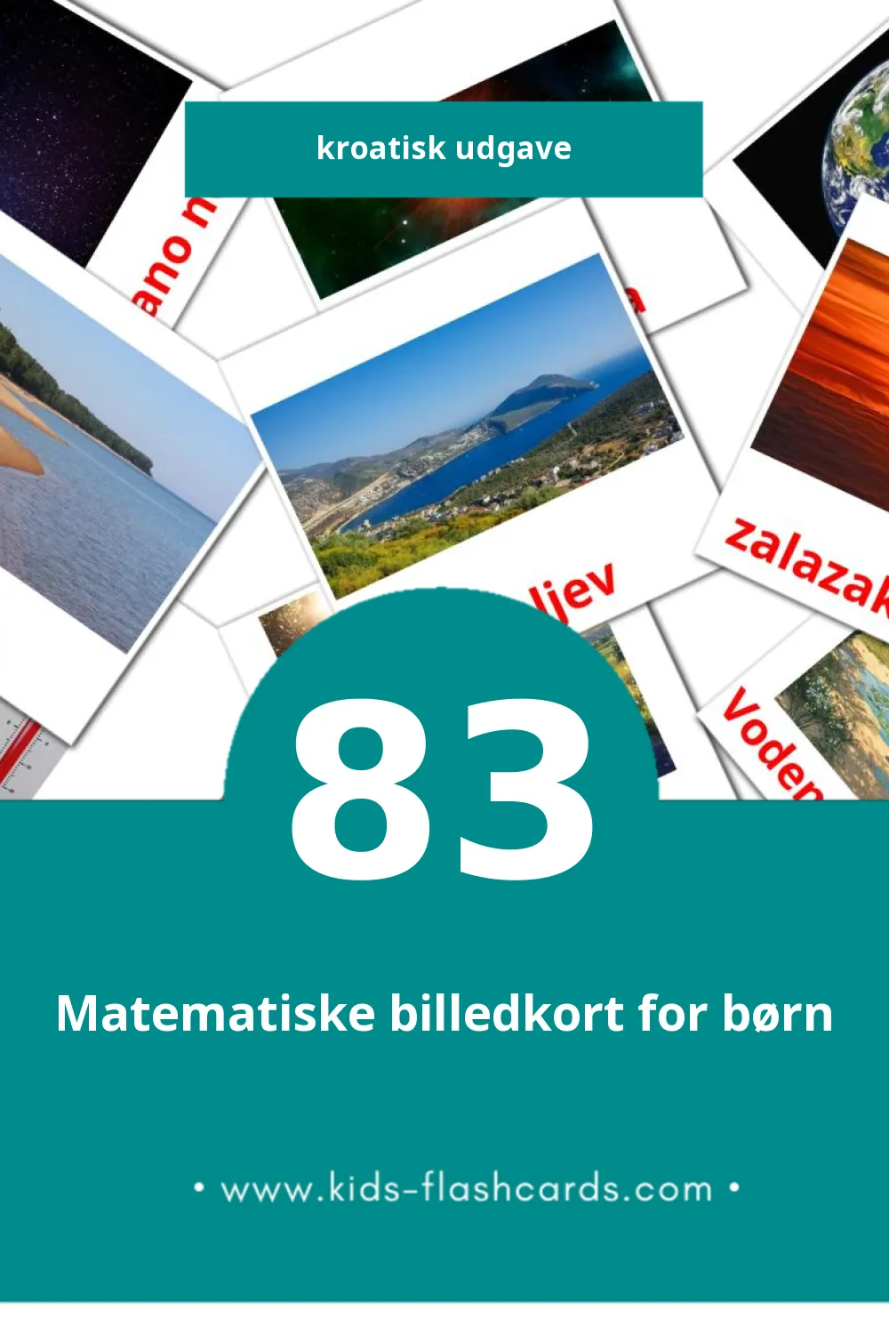 Visuelle billedkort for børn om Priroda til småbørn (83 kort på Kroatisk)