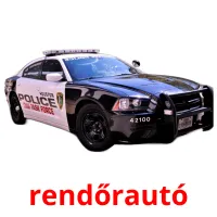 rendőrautó Bildkarteikarten