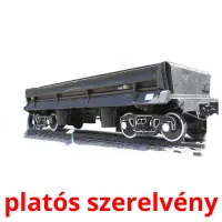 platós szerelvény Bildkarteikarten