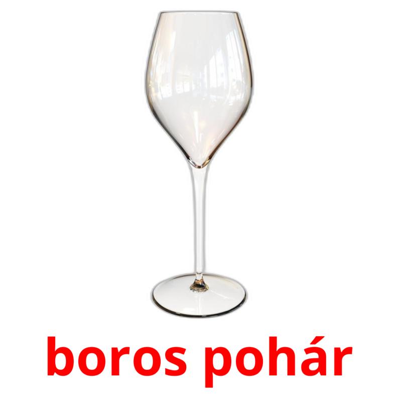 boros pohár Tarjetas didacticas