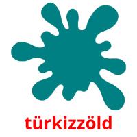 türkizzöld flashcards illustrate