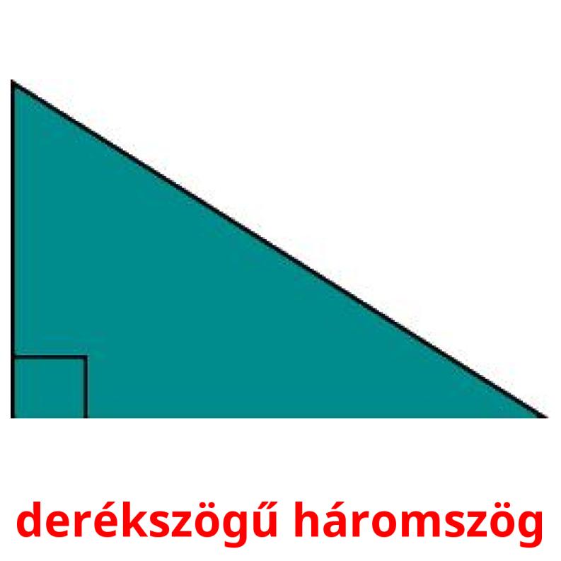 derékszögű háromszög Tarjetas didacticas