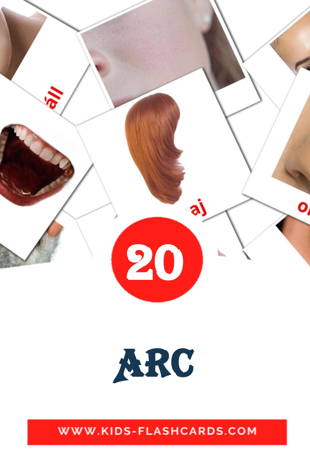 20 Arc Picture Cards for Kindergarden in hungarian