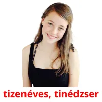 tizenéves, tinédzser Bildkarteikarten