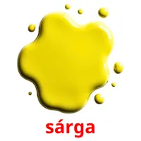 sárga picture flashcards