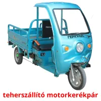 teherszállító motorkerékpár Bildkarteikarten